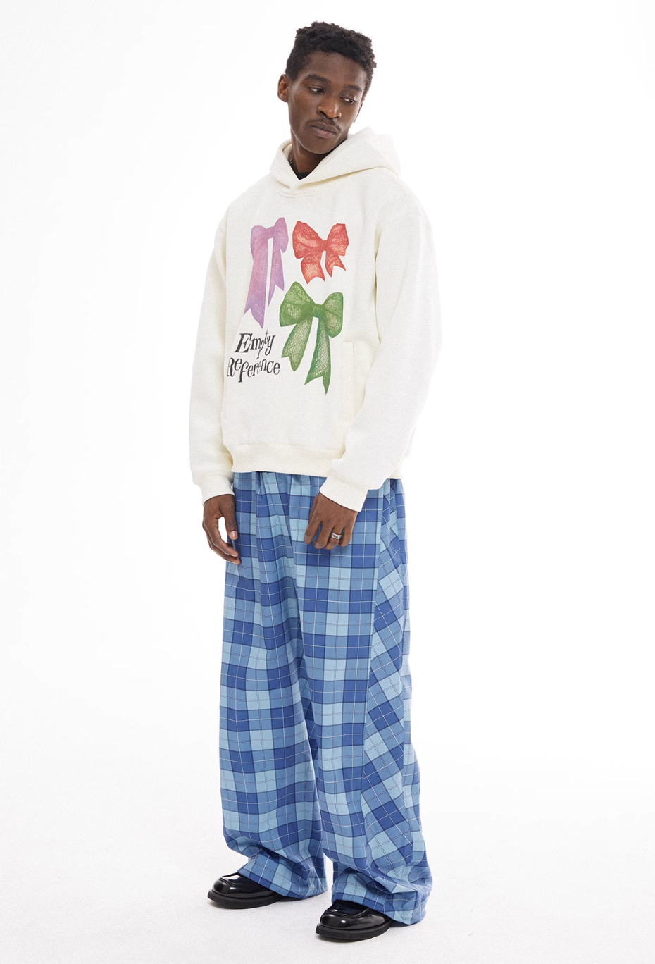 EMPTY REFERENCE Lace Bow Hand Painted Hoodie