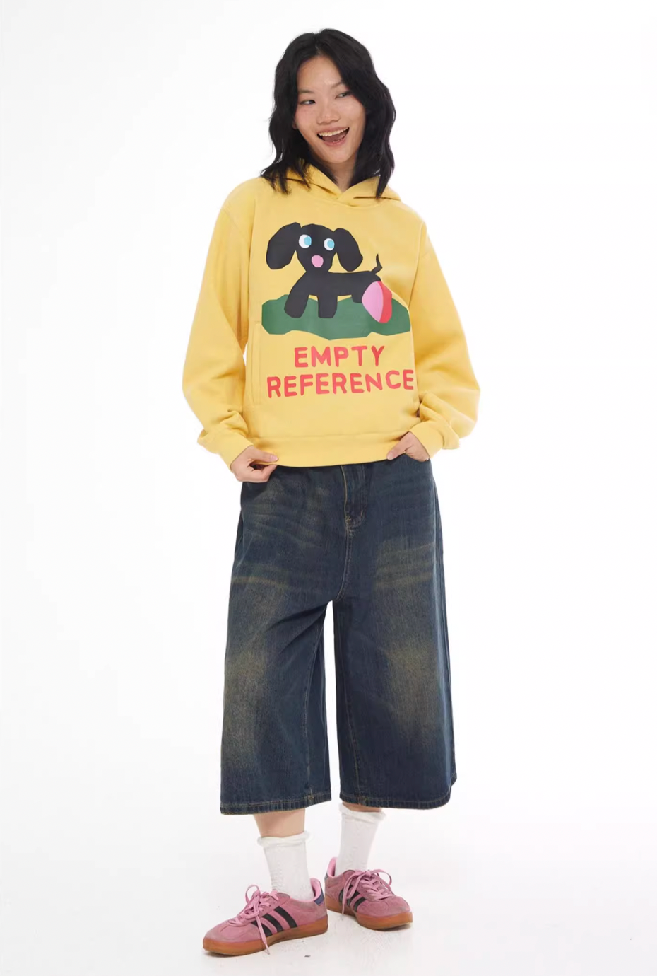 EMPTY REFERENCE Puppy Logo Print Hoodie