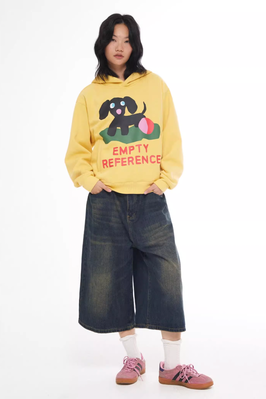 EMPTY REFERENCE Puppy Logo Print Hoodie