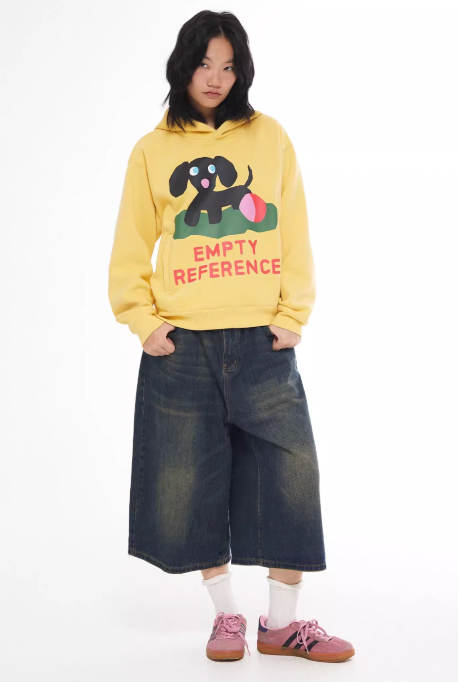 EMPTY REFERENCE Puppy Logo Print Hoodie