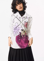 EMPTY REFERENCE Hand Painted Watercolor Vase Long Sleeve Shirt