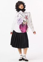 EMPTY REFERENCE Hand Painted Watercolor Vase Long Sleeve Shirt