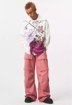 EMPTY REFERENCE Hand Painted Watercolor Vase Long Sleeve Shirt