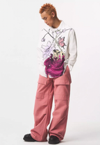 EMPTY REFERENCE Hand Painted Watercolor Vase Long Sleeve Shirt