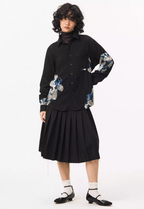 EMPTY REFERENCE Burnt Flower Lace Long Sleeve Shirt