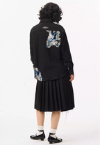 EMPTY REFERENCE Burnt Flower Lace Long Sleeve Shirt