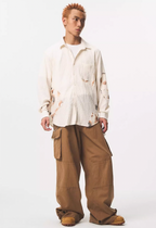 EMPTY REFERENCE Burnt Flower Lace Long Sleeve Shirt