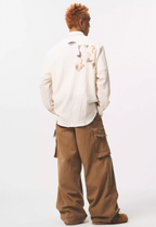 EMPTY REFERENCE Burnt Flower Lace Long Sleeve Shirt
