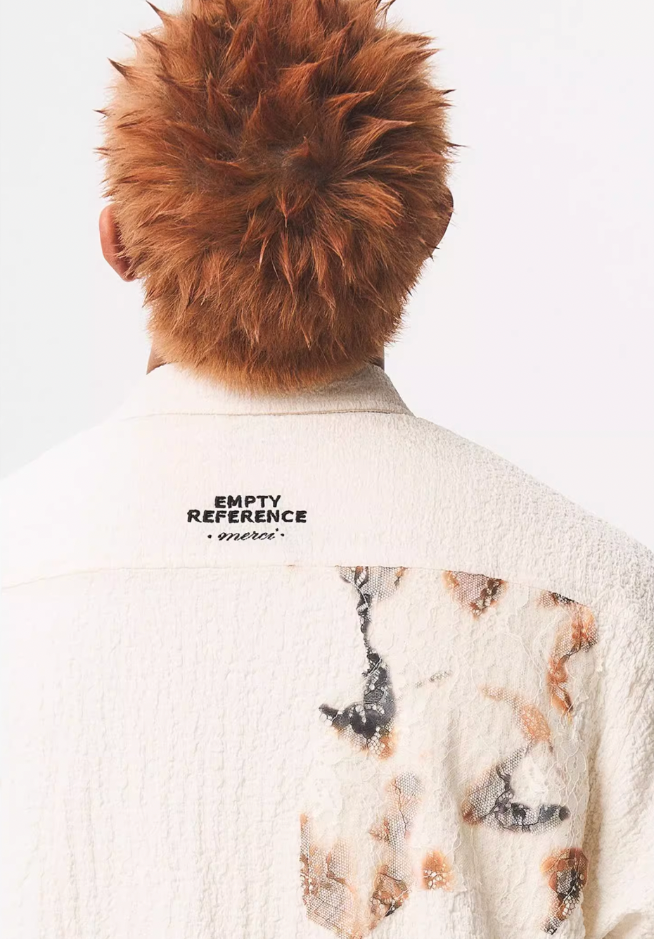 EMPTY REFERENCE Burnt Flower Lace Long Sleeve Shirt