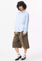 EMPTY REFERENCE Printed Blue Plaid Long Sleeve Shirt