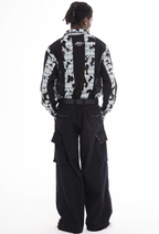 EMPTY REFERENCE Plaid Lace Patchwork Long Sleeve Shirt