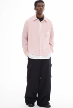 EMPTY REFERENCE Pink Faux Two Piece Long Sleeve Shirt