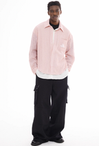 EMPTY REFERENCE Pink Faux Two Piece Long Sleeve Shirt