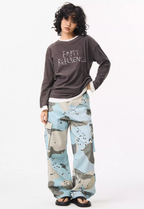 EMPTY REFERENCE Blue Camouflage Work Cargo Pants