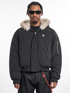 F3F Select Fur Lining Hoodie MA-1 Bomber Flight Jacket