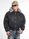 F3F Select Faux Fur Hooded MA-1 Bomber Jacket