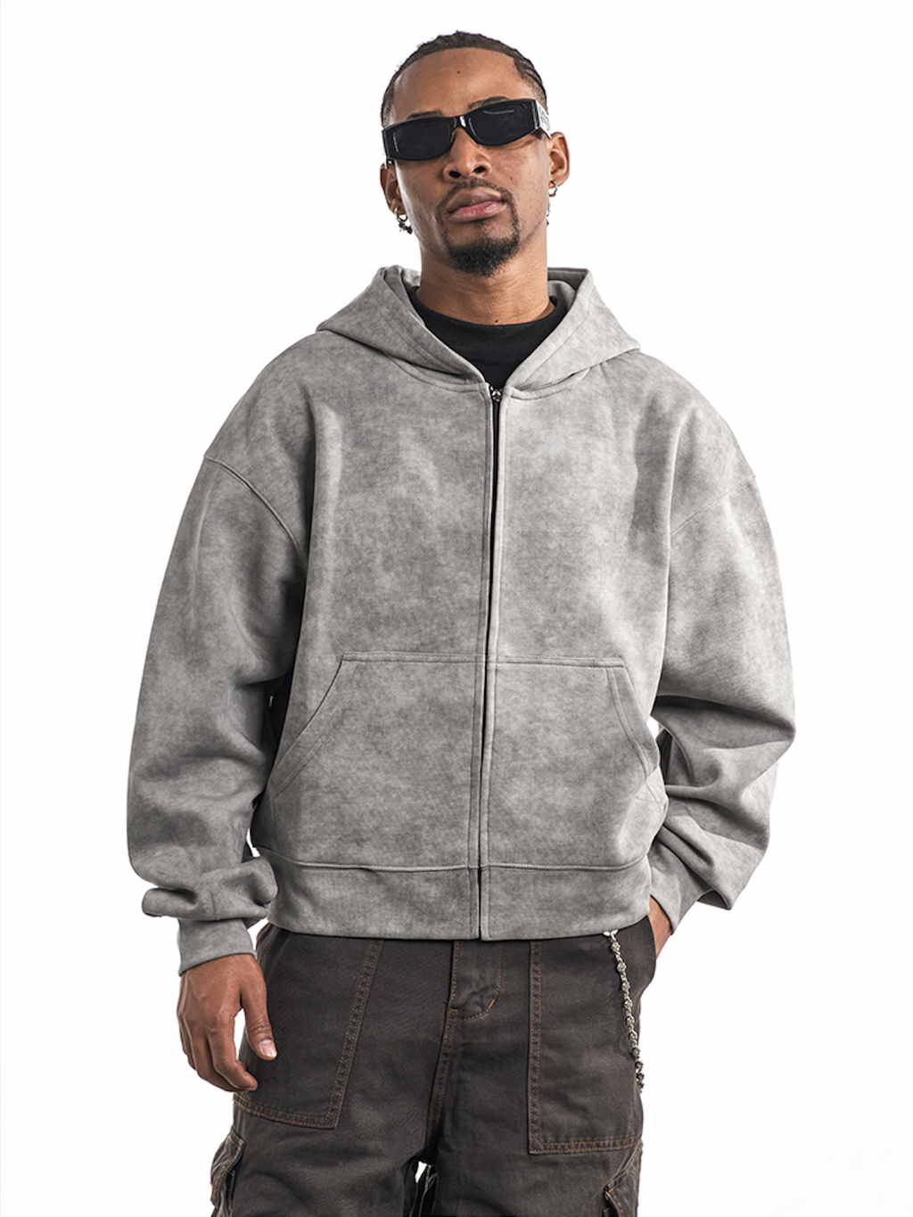 F3F Select Wasteland Distressed Zip Up Hoodie