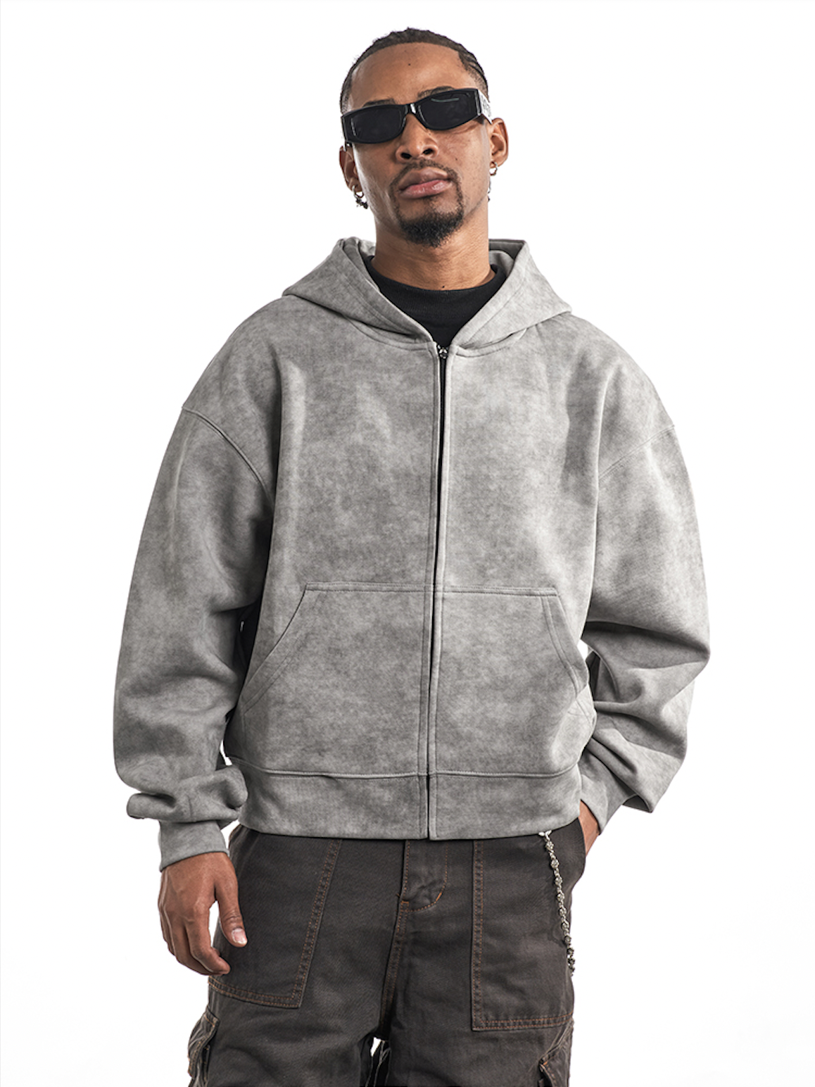 F3F Select Wasteland Distressed Zip Up Hoodie