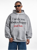 F3F Select Good Luck Printed Letter Hoodie