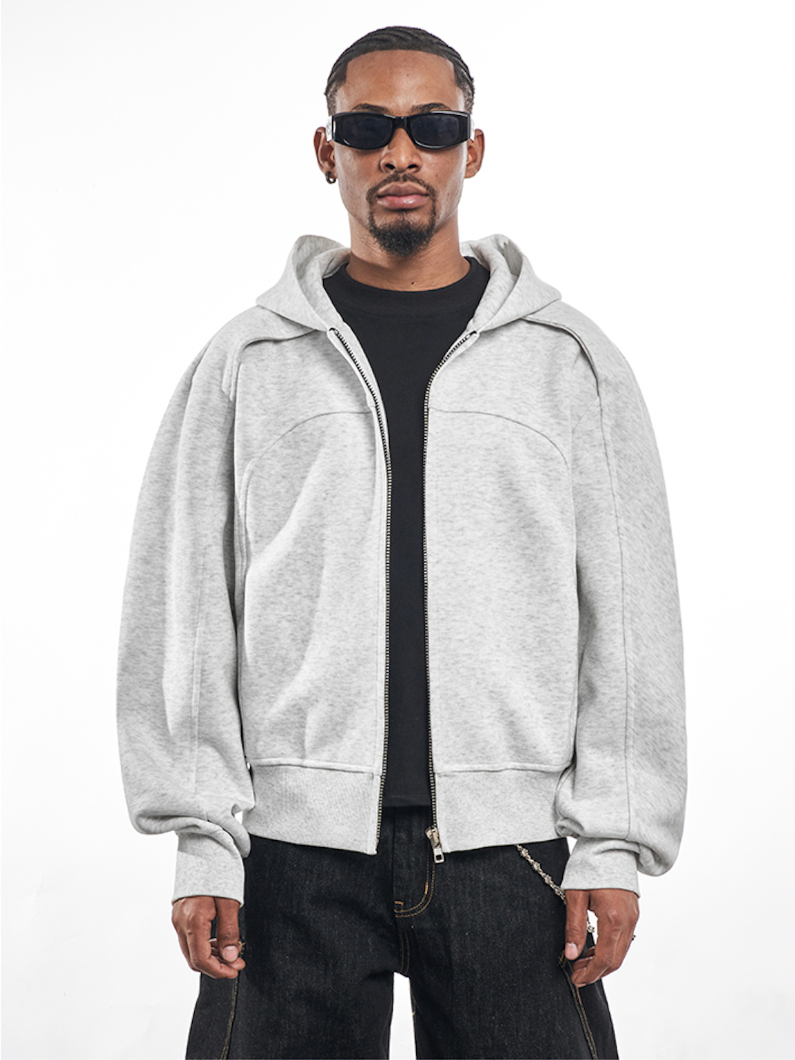 F3F Select Deconstructed Zip Up Hoodie