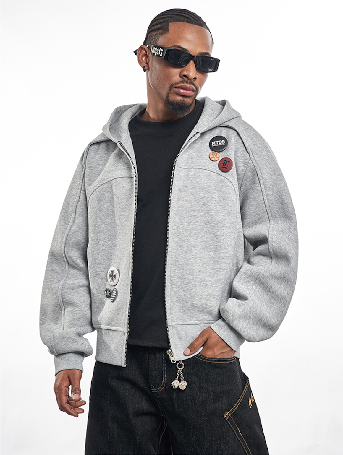 F3F Select Deconstructed Zip Up Hoodie