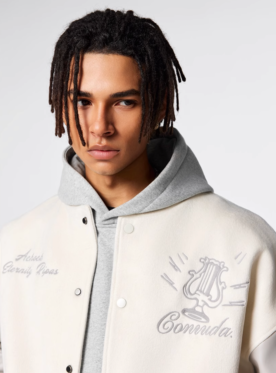 Achock Goddess Embroidery Varsity Jacket