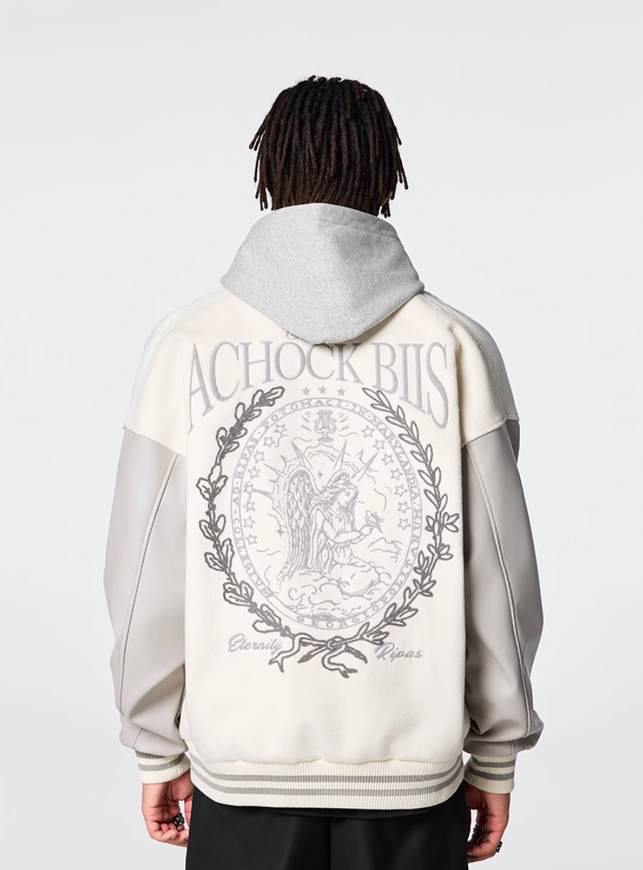 Achock Goddess Embroidery Varsity Jacket