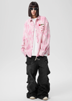 Achock Rose Embroidery Washed Long Sleeved Shirt