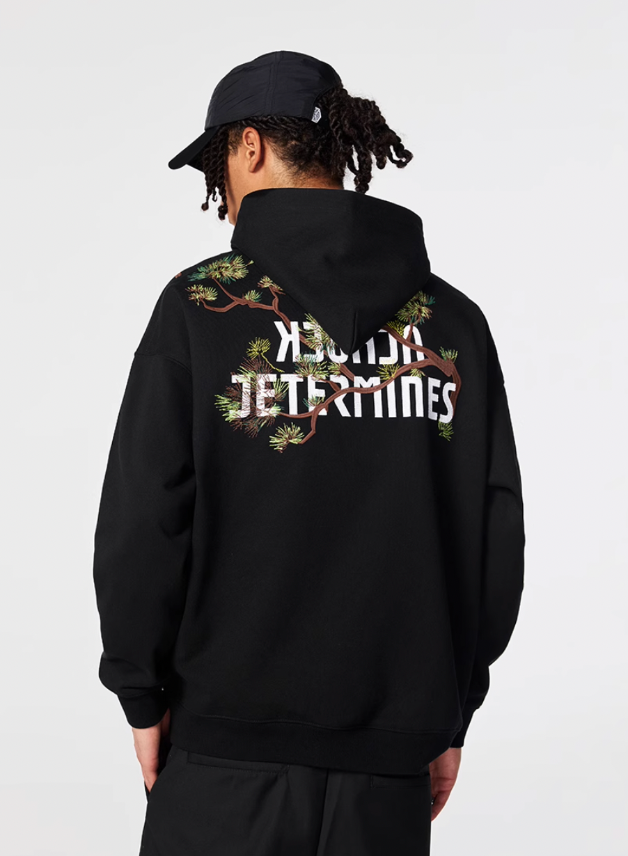 Achock Pine Tree Heavy Embroidery Hoodie
