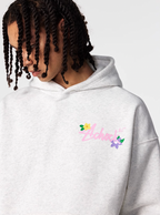 Achock Floral Embroidery Logo Printed Hoodie