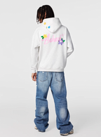 Achock Floral Embroidery Logo Printed Hoodie