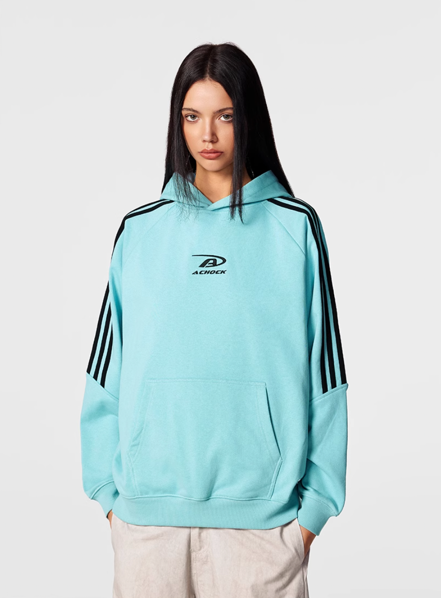 Achock Bar Striped Logo Hoodie