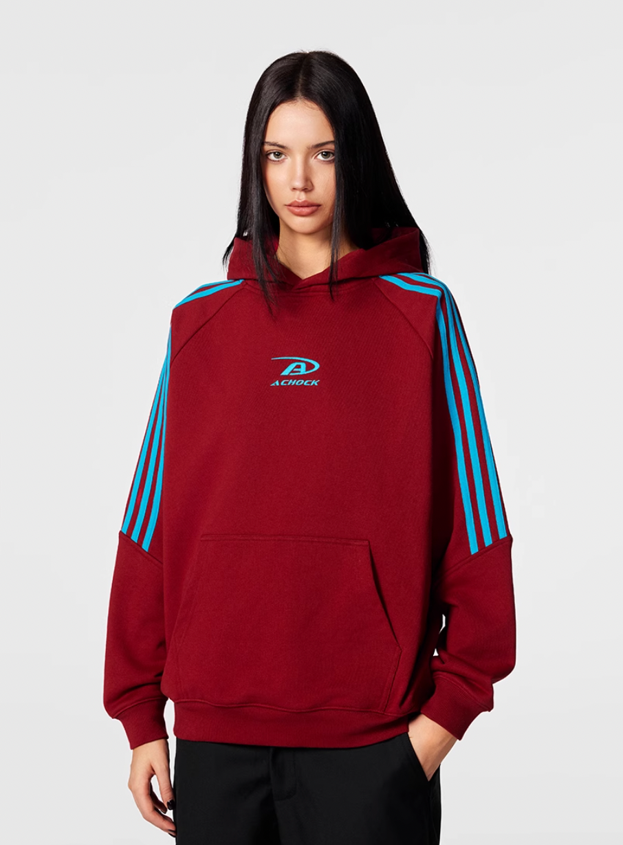 Achock Bar Striped Logo Hoodie