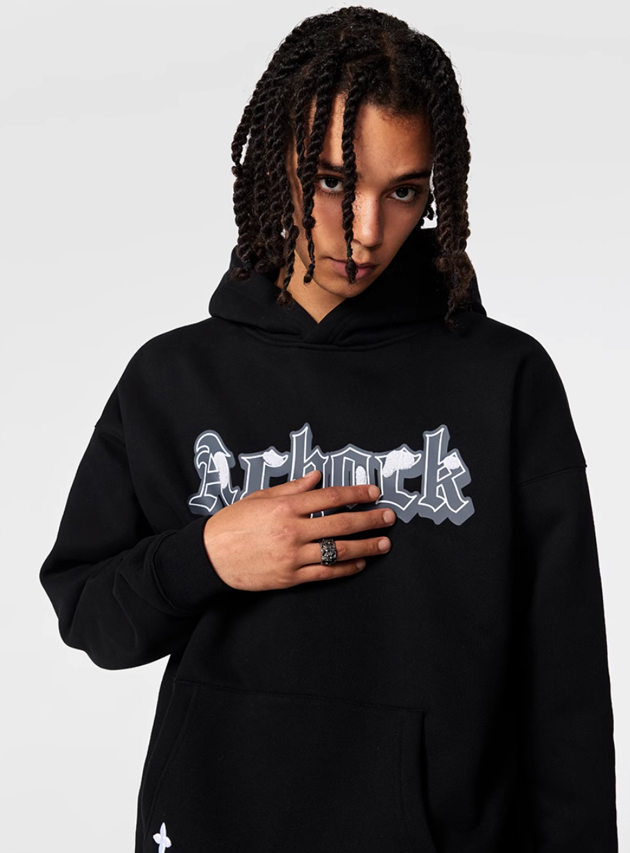 Achock Printed Logo Embroidery Hoodie