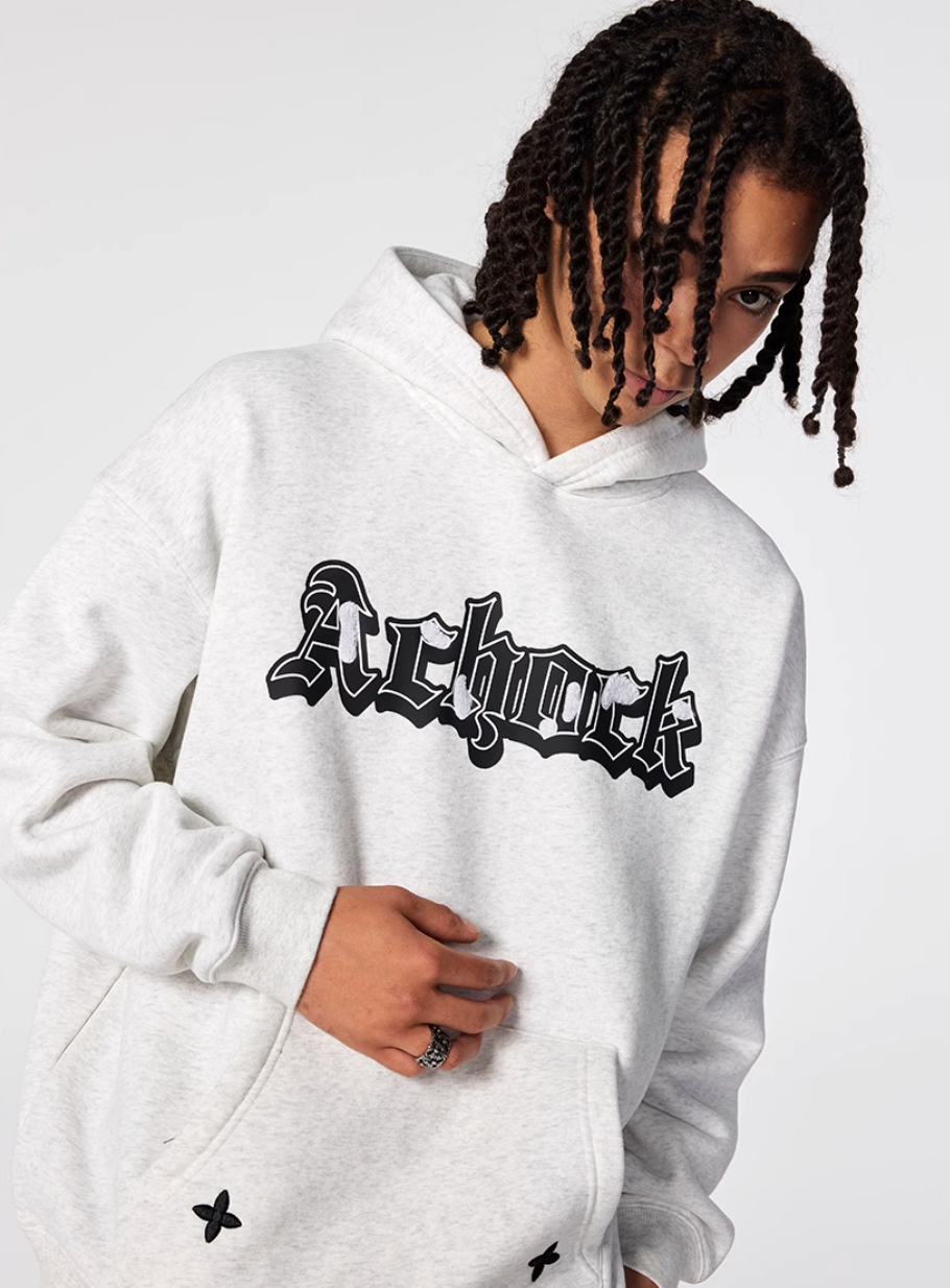 Achock Printed Logo Embroidery Hoodie