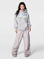 Achock Foam Printed Flower Hoodie