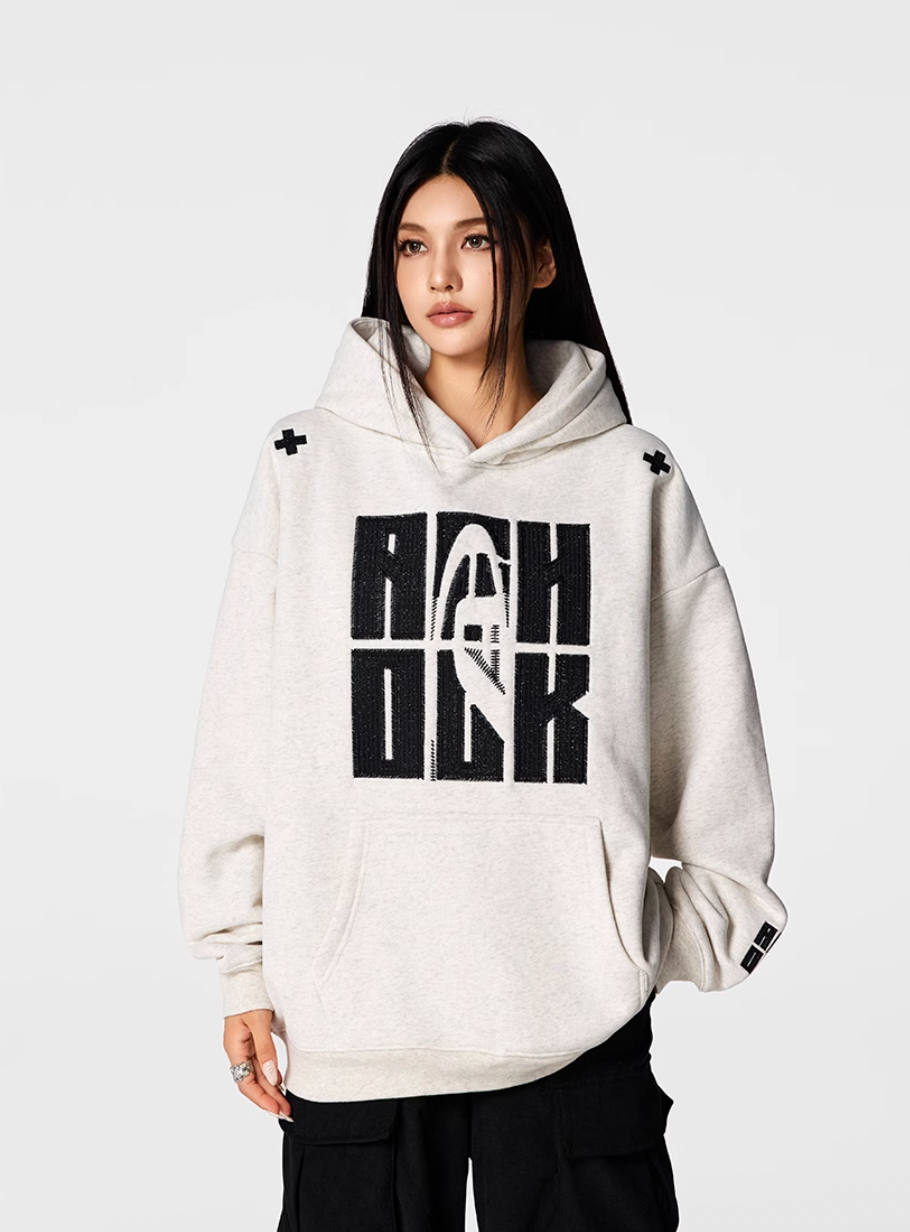 Achock Heavy Logo Embroidery Hoodie