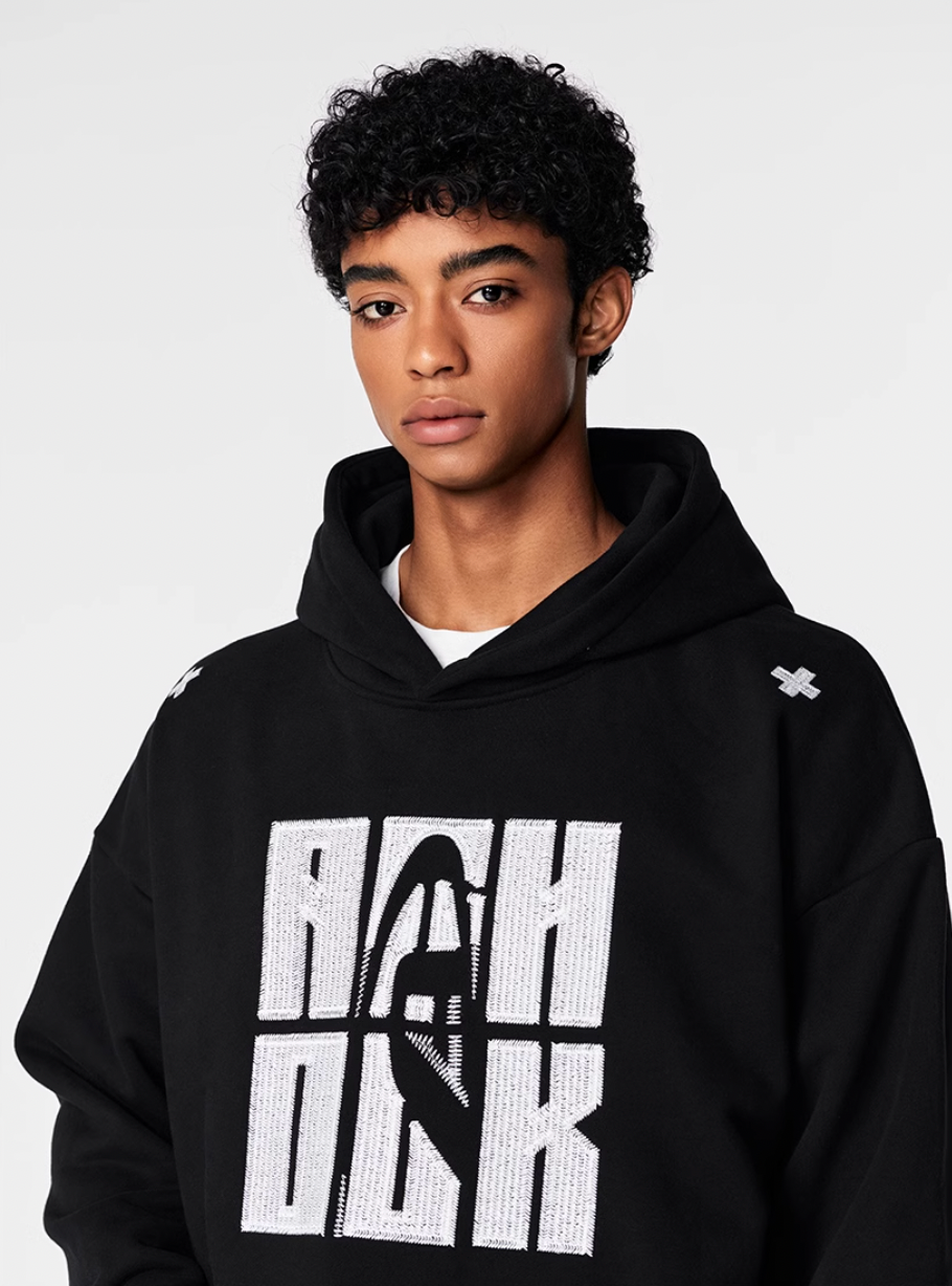 Achock Heavy Logo Embroidery Hoodie