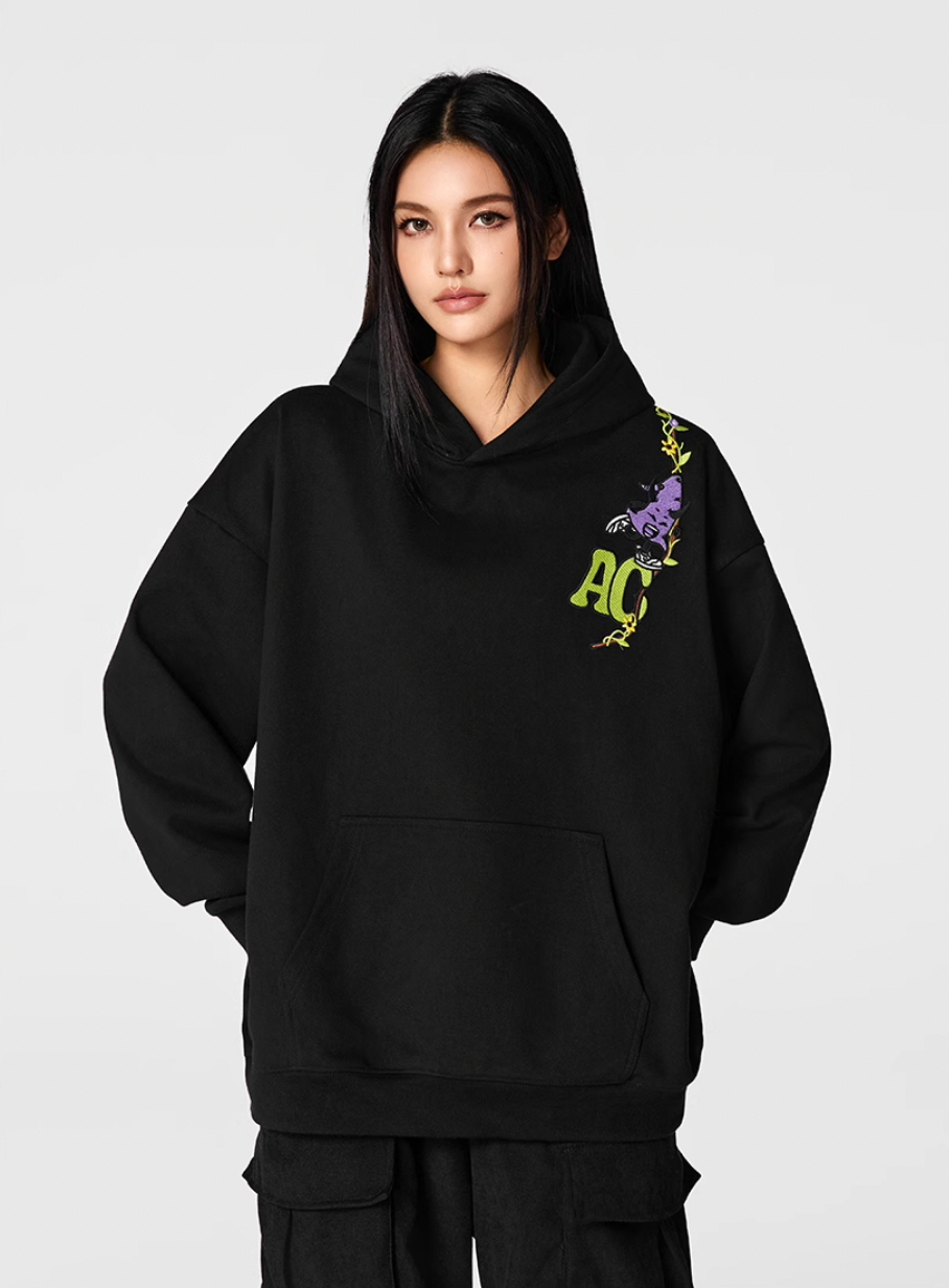 Achock Little Devil Embroidery Hoodie