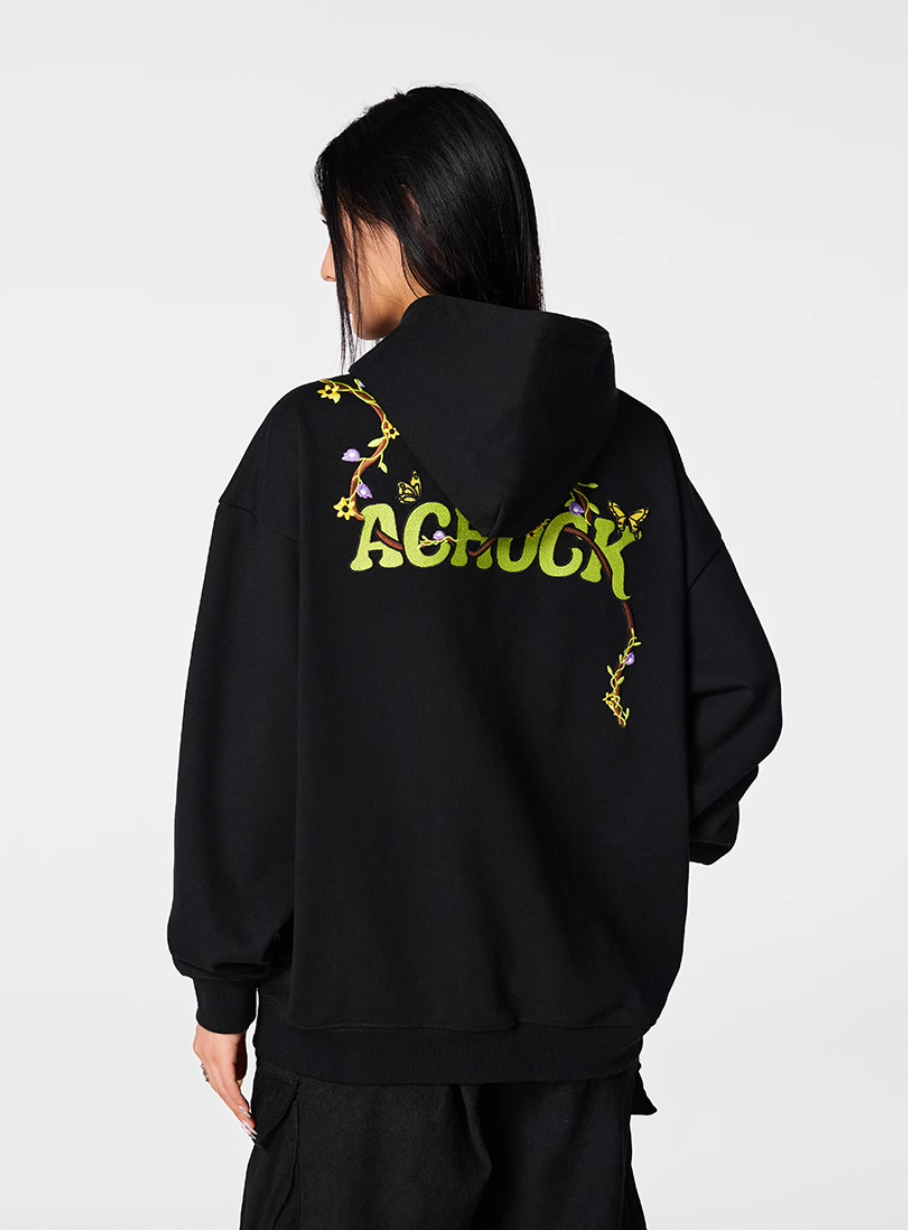 Achock Little Devil Embroidery Hoodie