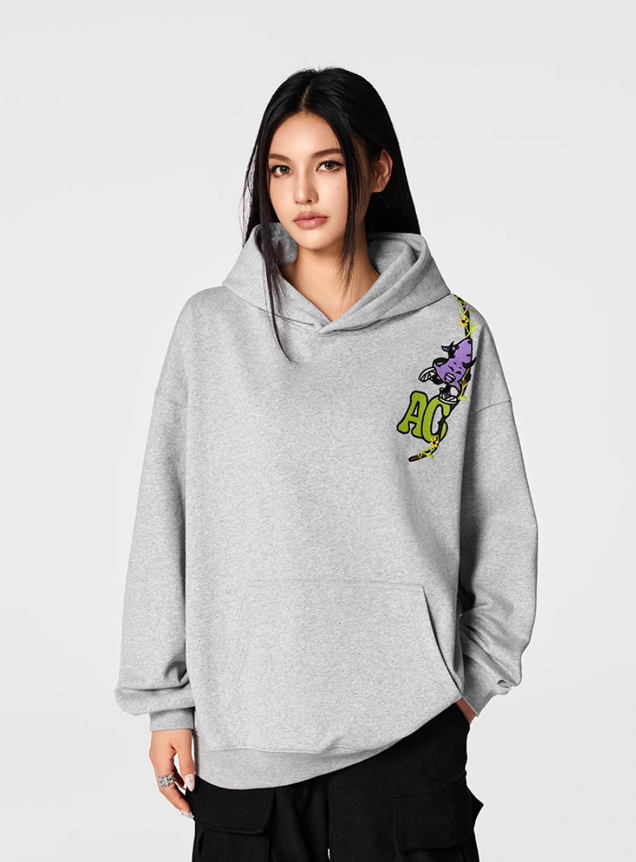 Achock Little Devil Embroidery Hoodie