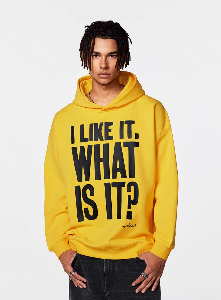Achock Message Print Hoodie