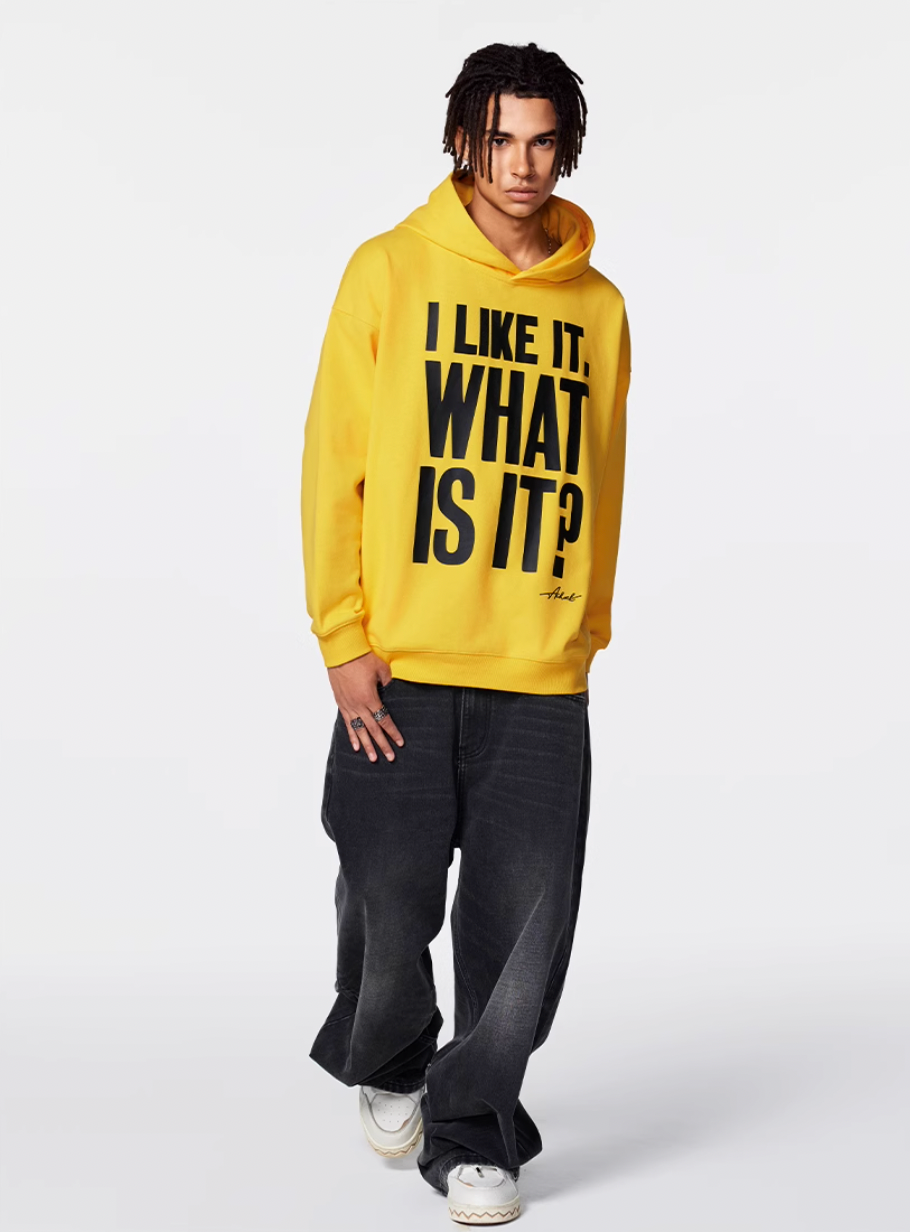 Achock Message Print Hoodie