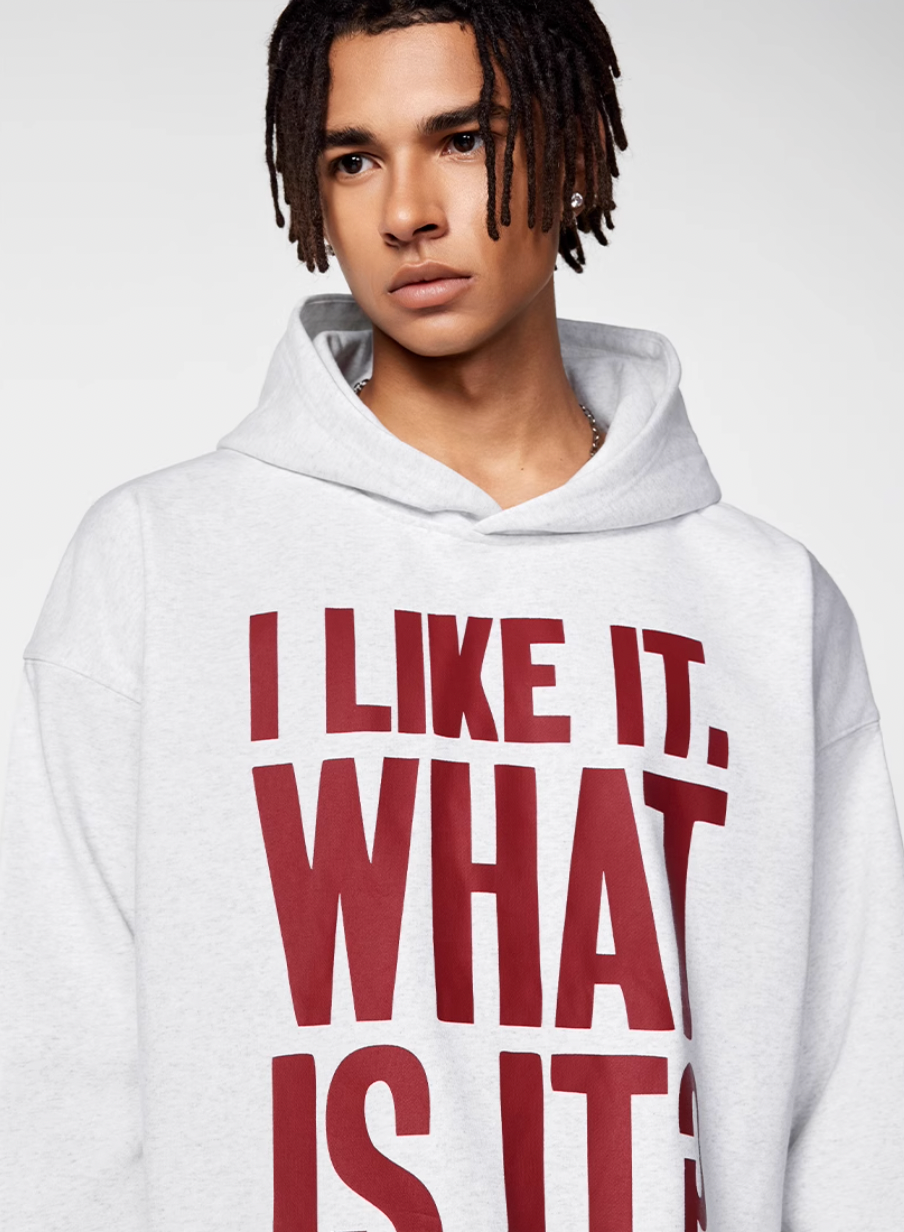 Achock Message Print Hoodie