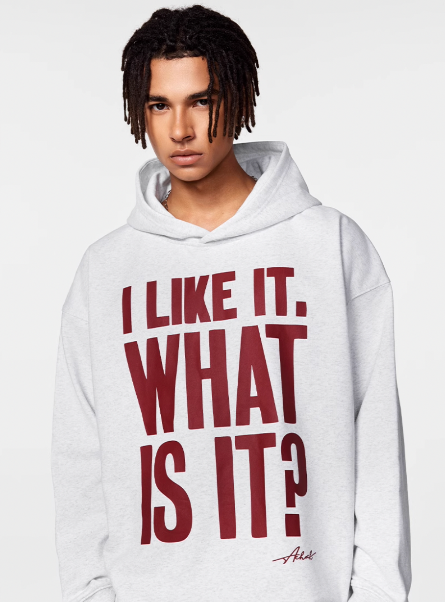 Achock Message Print Hoodie