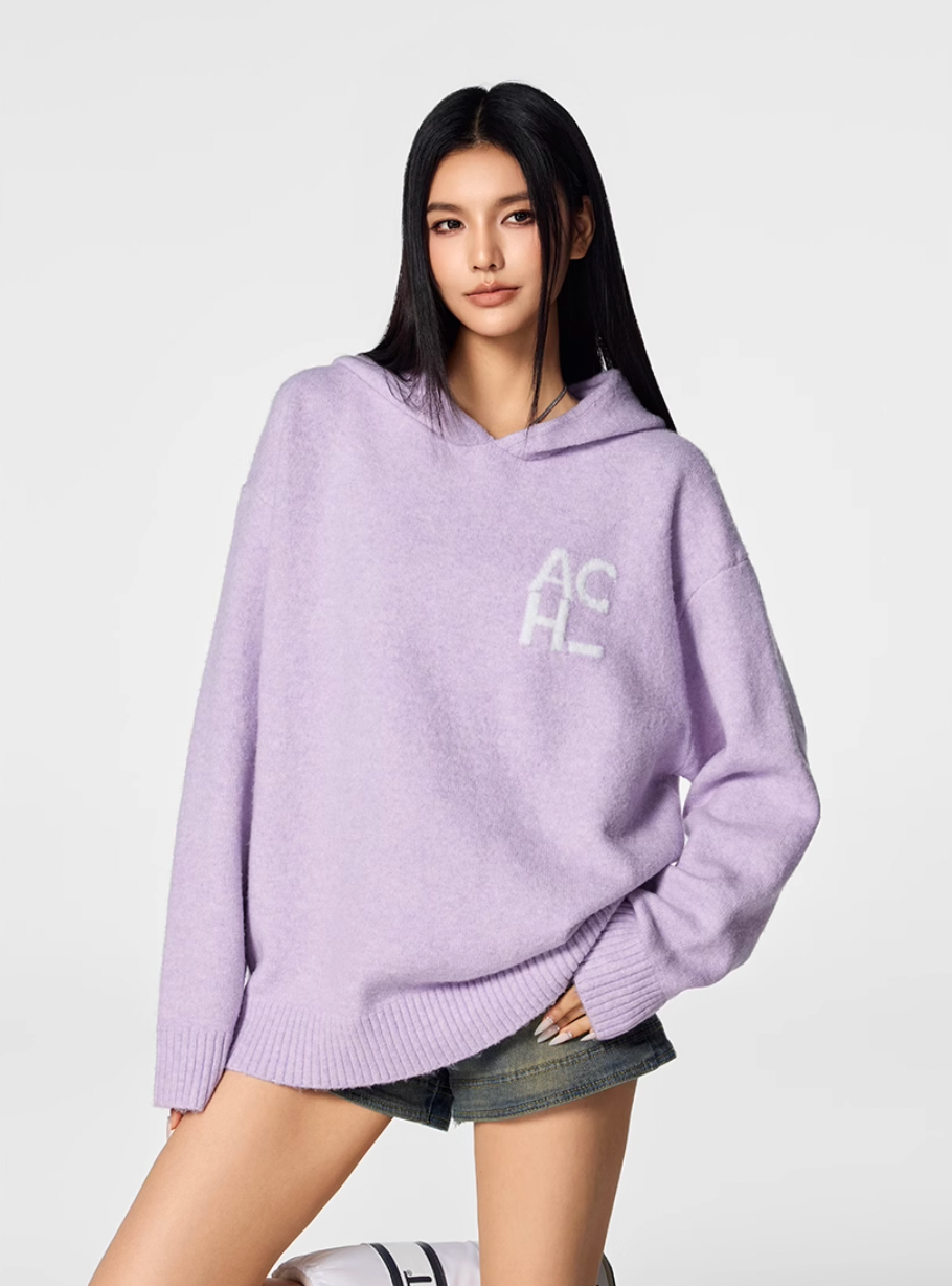 Achock Logo Knit Hoodie