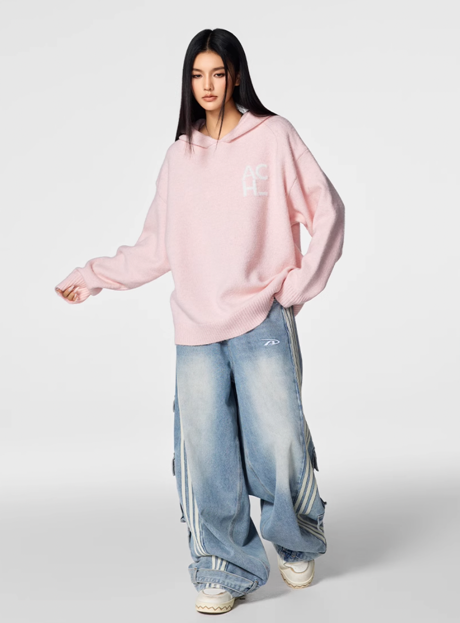 Achock Logo Knit Hoodie