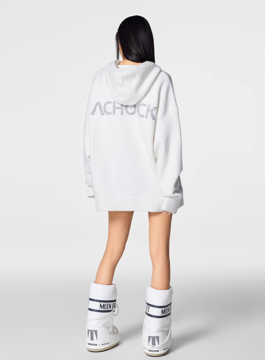 Achock Logo Knit Hoodie