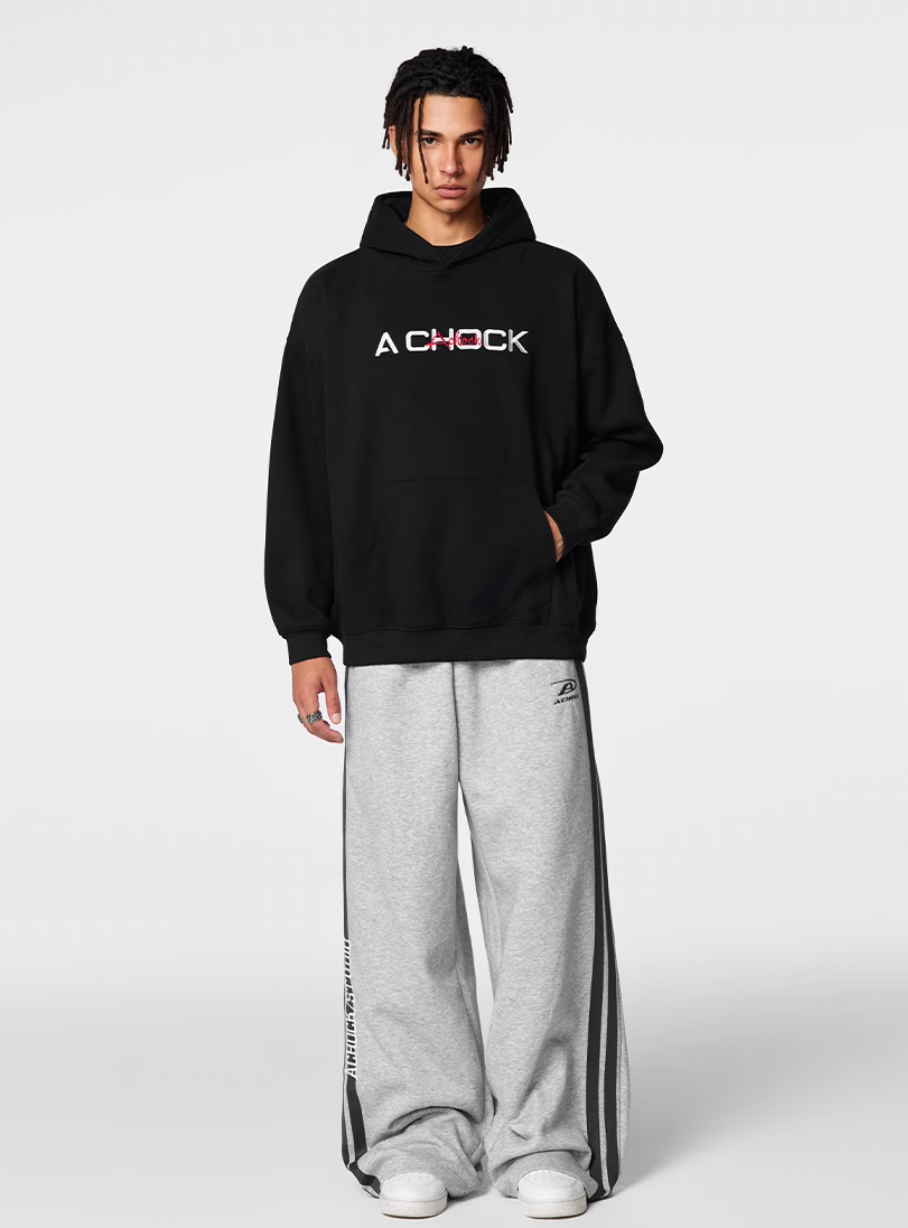 Achock Logo Floral Embroidered Hoodie