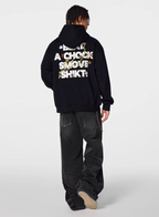 Achock Floral Patch Embroidered Zip Up Hoodie